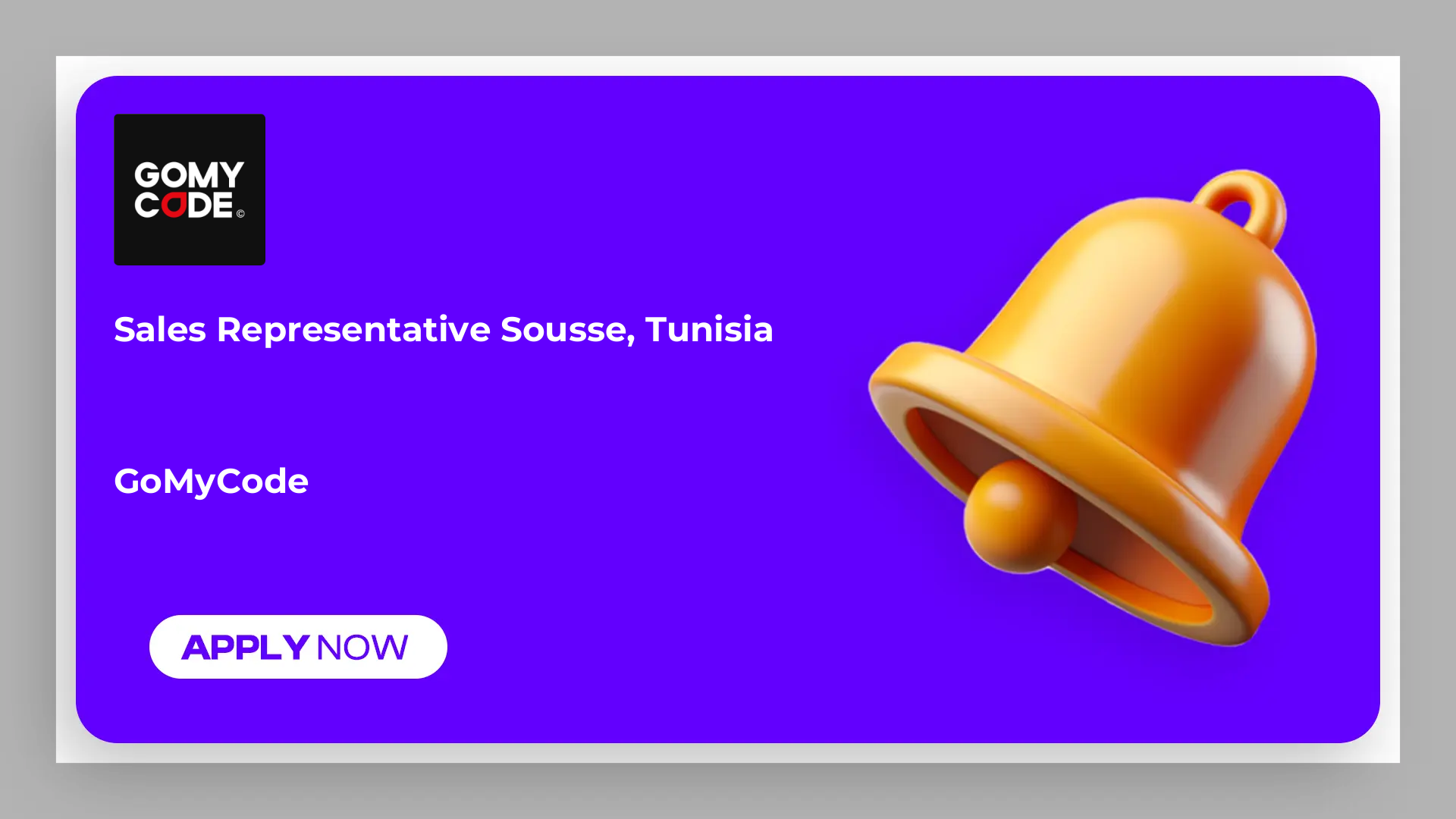 Sales Representative Sousse, Tunisia
